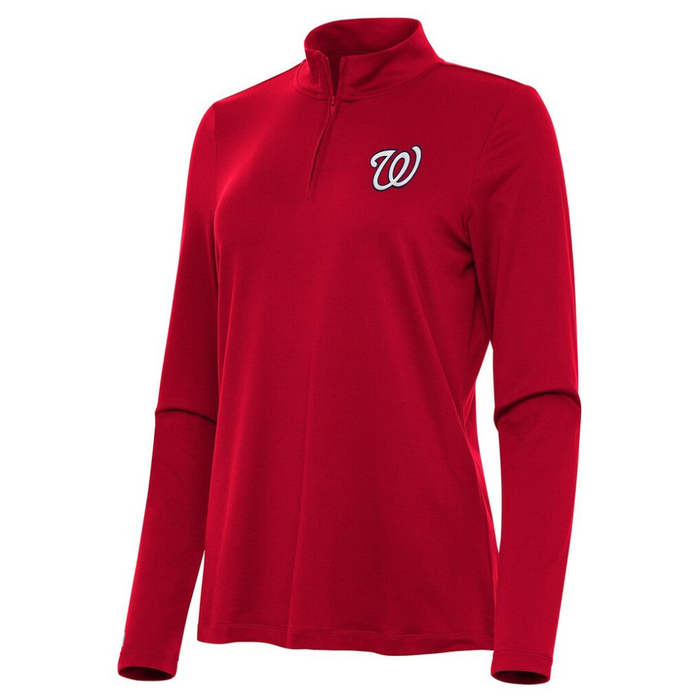Washington Nationals Antigua Women's Reprocess Quarter-Zip Top - Red - MLB Online