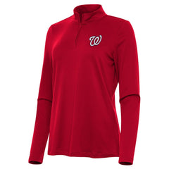 Washington Nationals Antigua Women's Reprocess Quarter-Zip Top - Red - MLB Online
