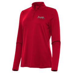 Atlanta Braves Antigua Women's Reprocess Quarter-Zip Top - Red - MLB on Sale