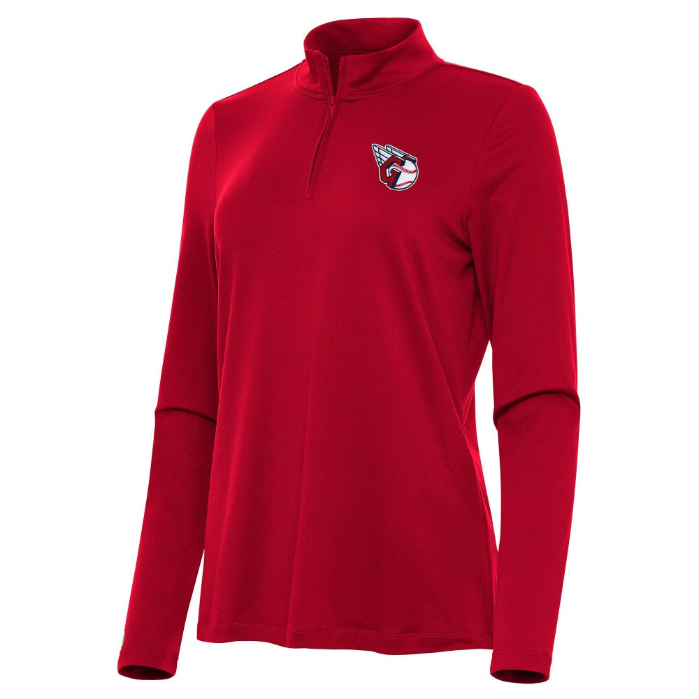 Cleveland Guardians Antigua Women's Reprocess Quarter-Zip Top - Red - MLB Lifestyle