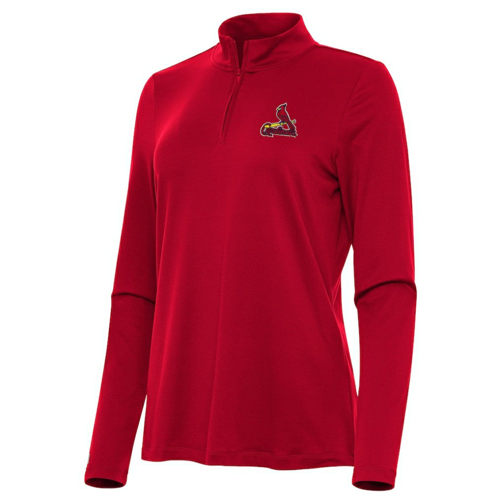 St. Louis Cardinals Antigua Women's Reprocess Quarter-Zip Top - Red - MLB Discount