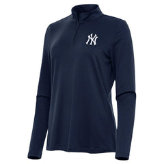New York Yankees Antigua Women's Reprocess Quarter-Zip Top - Navy - MLB Discount
