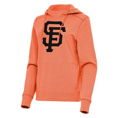 San Francisco Giants Antigua Women's Justice Pullover Hoodie - Heather Orange - MLB Sale