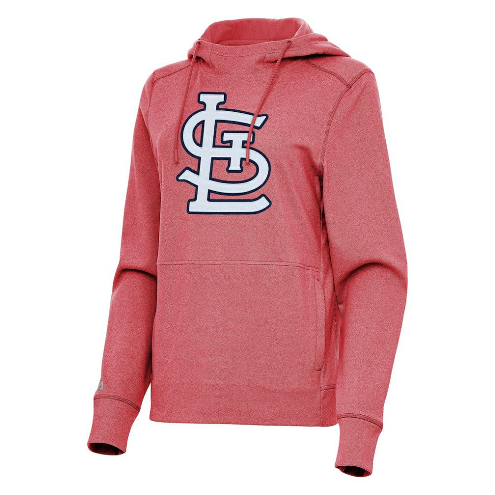 St. Louis Cardinals Antigua Women's Justice Pullover Hoodie - Heather Red - MLB on Sale