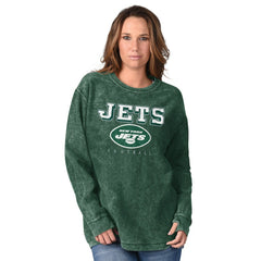 New York Jets G-III 4Her by Carl Banks Women's Comfy Cord Pullover Sweatshirt Green