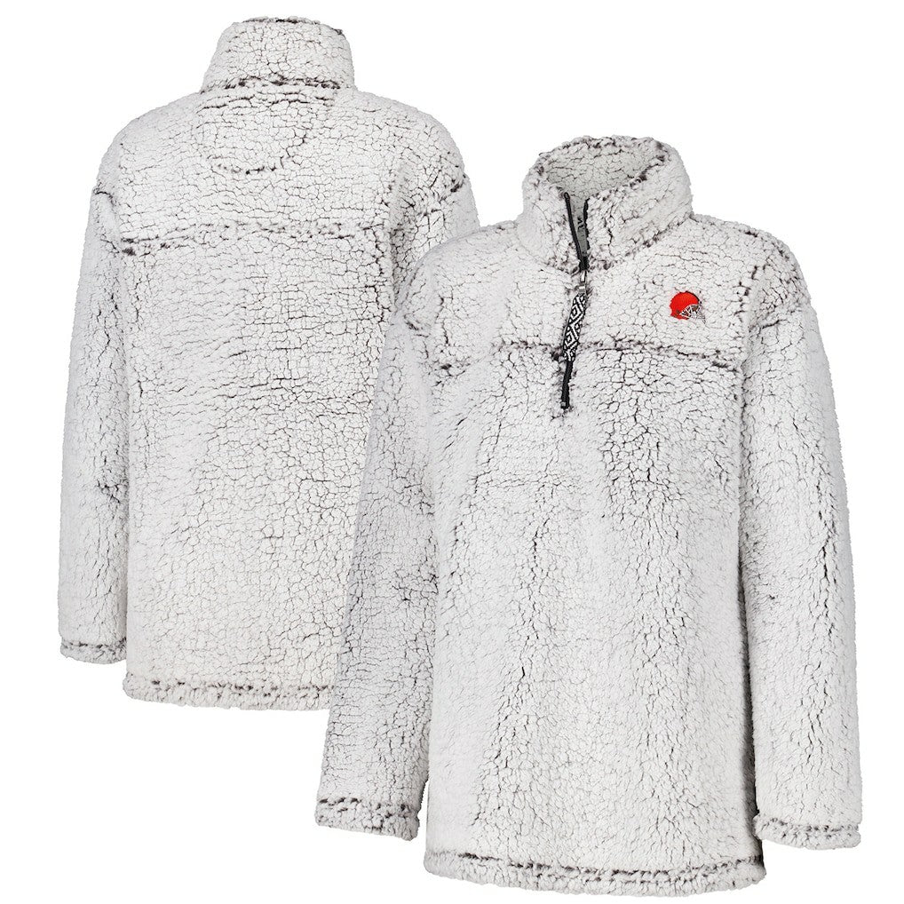 Cleveland Browns G-III 4Her by Carl Banks Women's Sherpa Full-Zip Jacket Gray