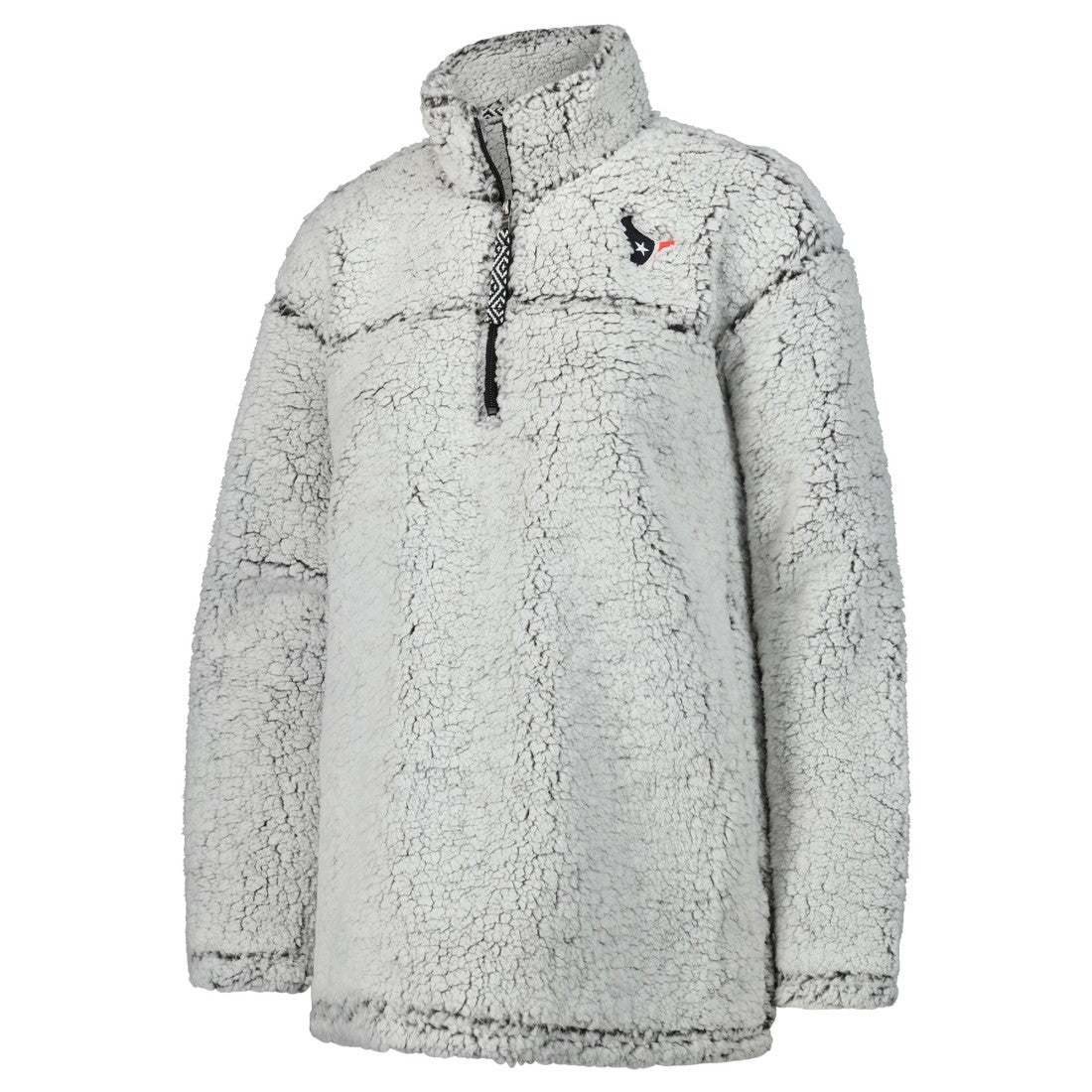 Houston Texans G-III 4Her by Carl Banks Women's Sherpa Quarter-Zip Jacket Gray