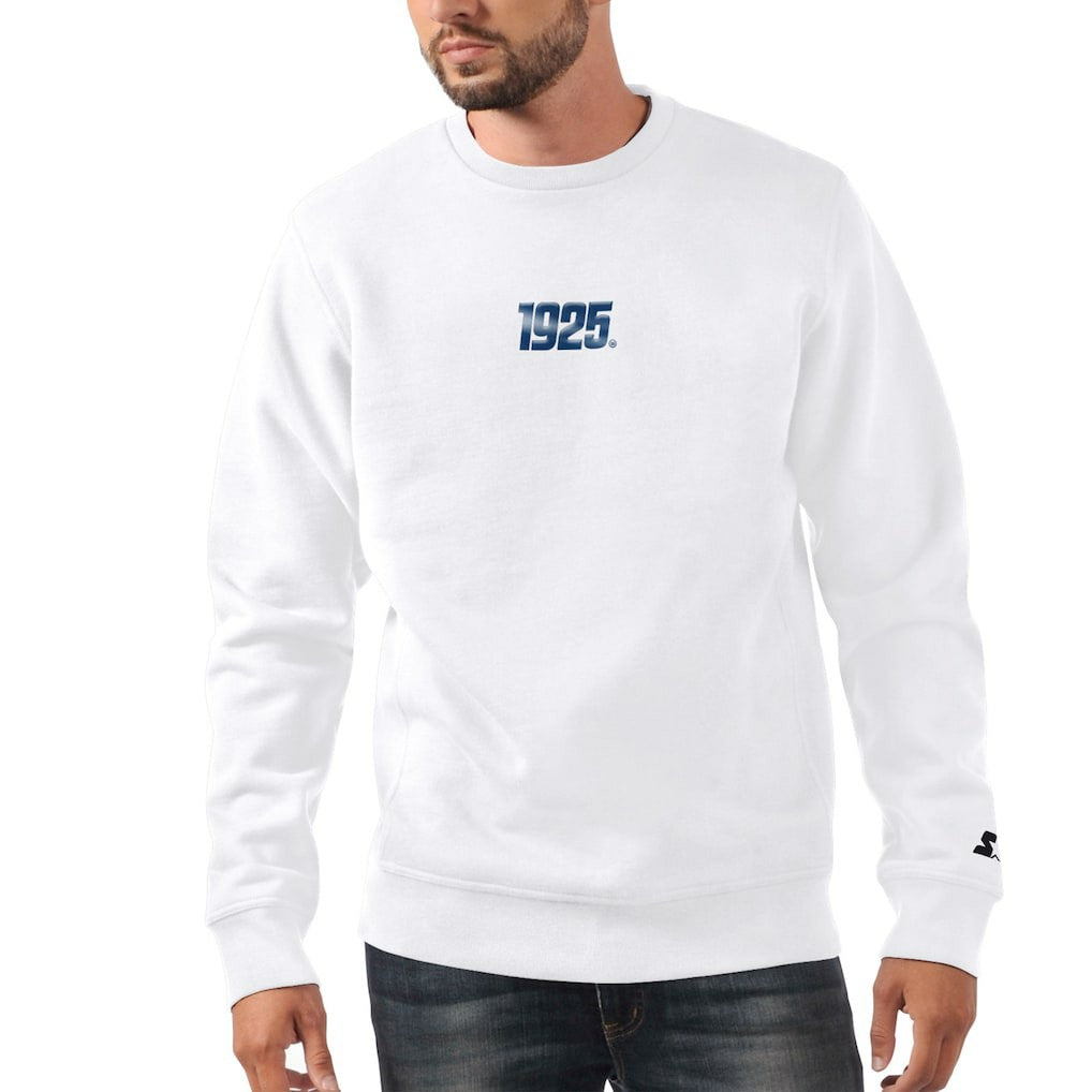 New York Giants Starter 1925 Collection Long Sleeve Pullover Sweatshirt White