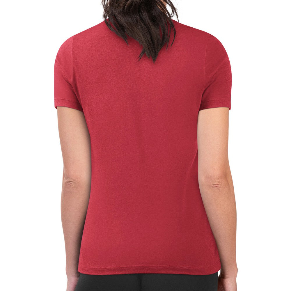 Cincinnati Reds G-III 4Her by Carl Banks Women's Super-Slim Fit Lightweight Leopard Heart T-Shirt - Red - MLB Discount