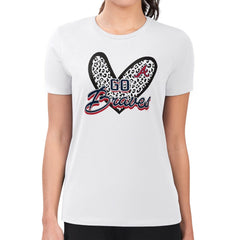 Atlanta Braves G-III 4Her by Carl Banks Women's Super-Slim Fit Lightweight Leopard Heart T-Shirt - White - MLB Online