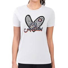 Houston Astros G-III 4Her by Carl Banks Women's Super-Slim Fit Lightweight Leopard Heart T-Shirt - White - MLB Sale