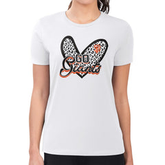 San Francisco Giants G-III 4Her by Carl Banks Women's Super-Slim Fit Lightweight Leopard Heart T-Shirt - White - MLB on Sale