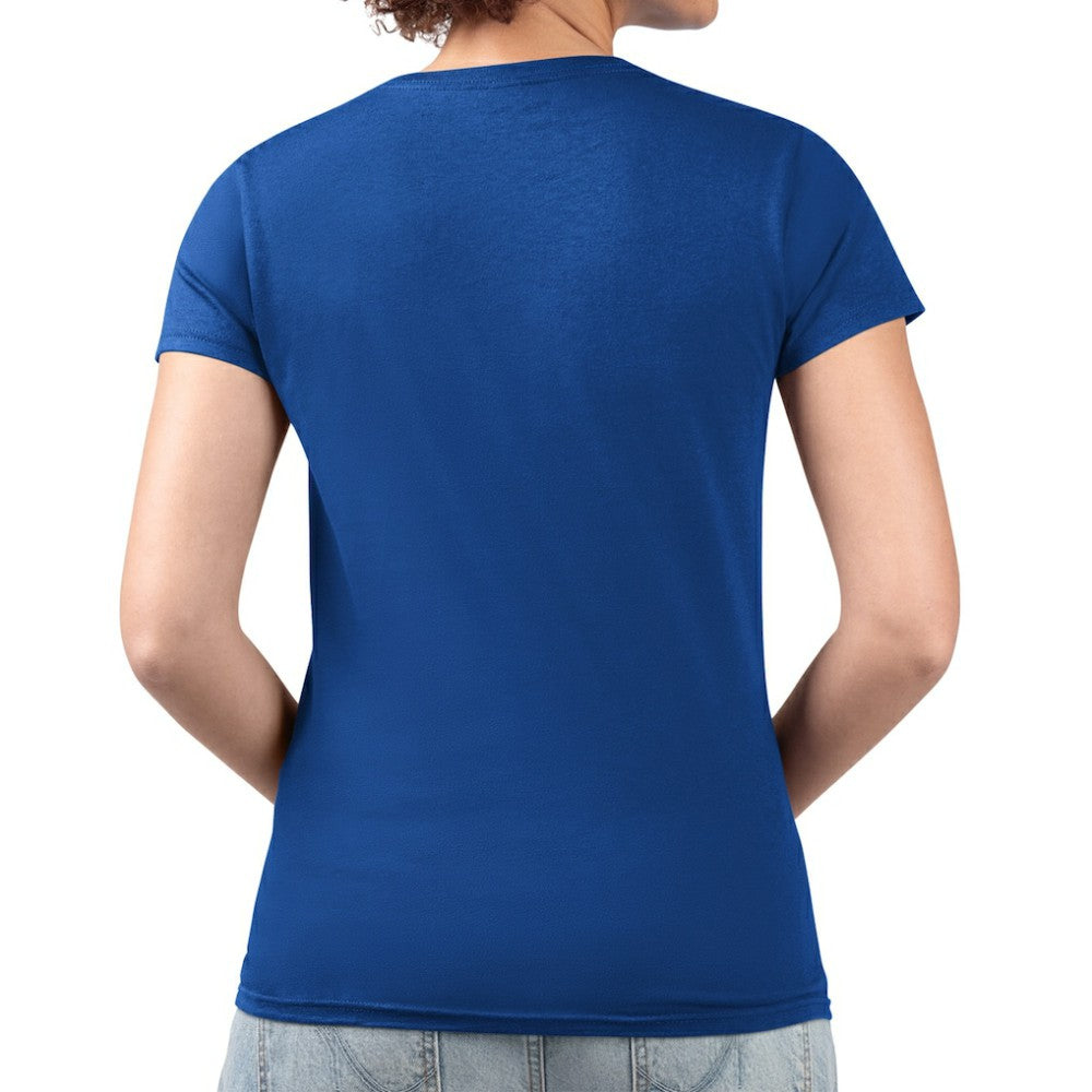 Philadelphia Phillies G-III 4Her by Carl Banks Women's Super-Slim Fit Lightweight Leopard Heart V-Neck T-Shirt - Royal - MLB Discount