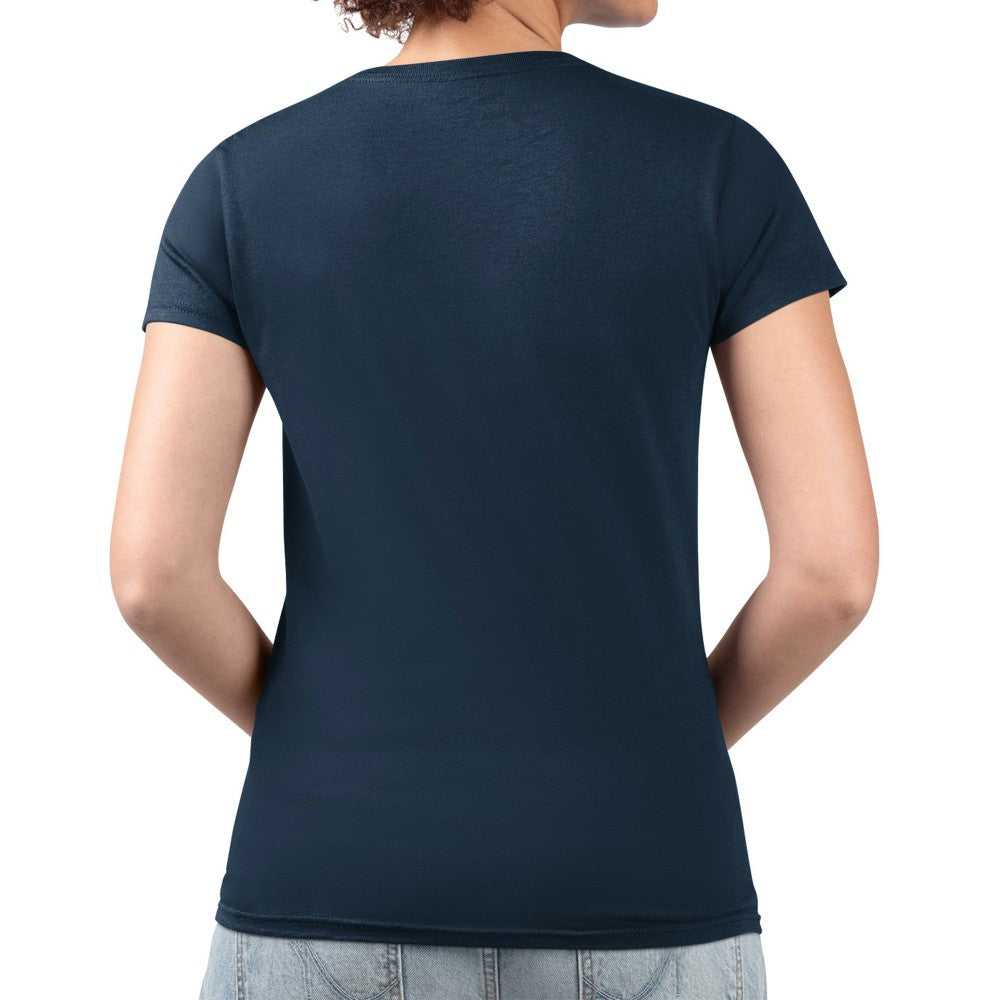 Milwaukee Brewers G-III 4Her by Carl Banks Women's Super-Slim Fit Lightweight Leopard Heart V-Neck T-Shirt - Navy - MLB Online