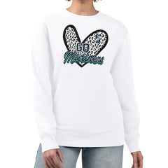 Seattle Mariners G-III 4Her by Carl Banks Women's Leopard Heart Pullover Sweatshirt - White - MLB on Sale