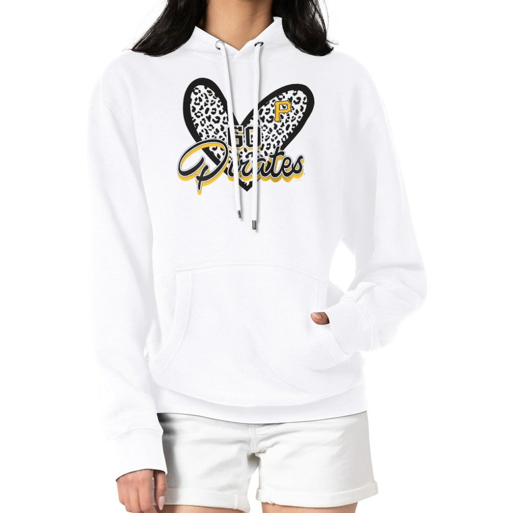Pittsburgh Pirates G-III 4Her by Carl Banks Women's Leopard Heart Pullover Hoodie - White - MLB Online