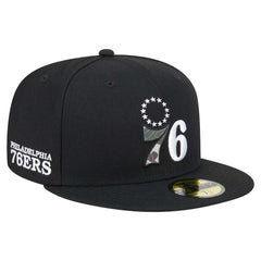 Philadelphia 76ers Camo Print UV 59FIFTY Fitted Hat Black | New Era