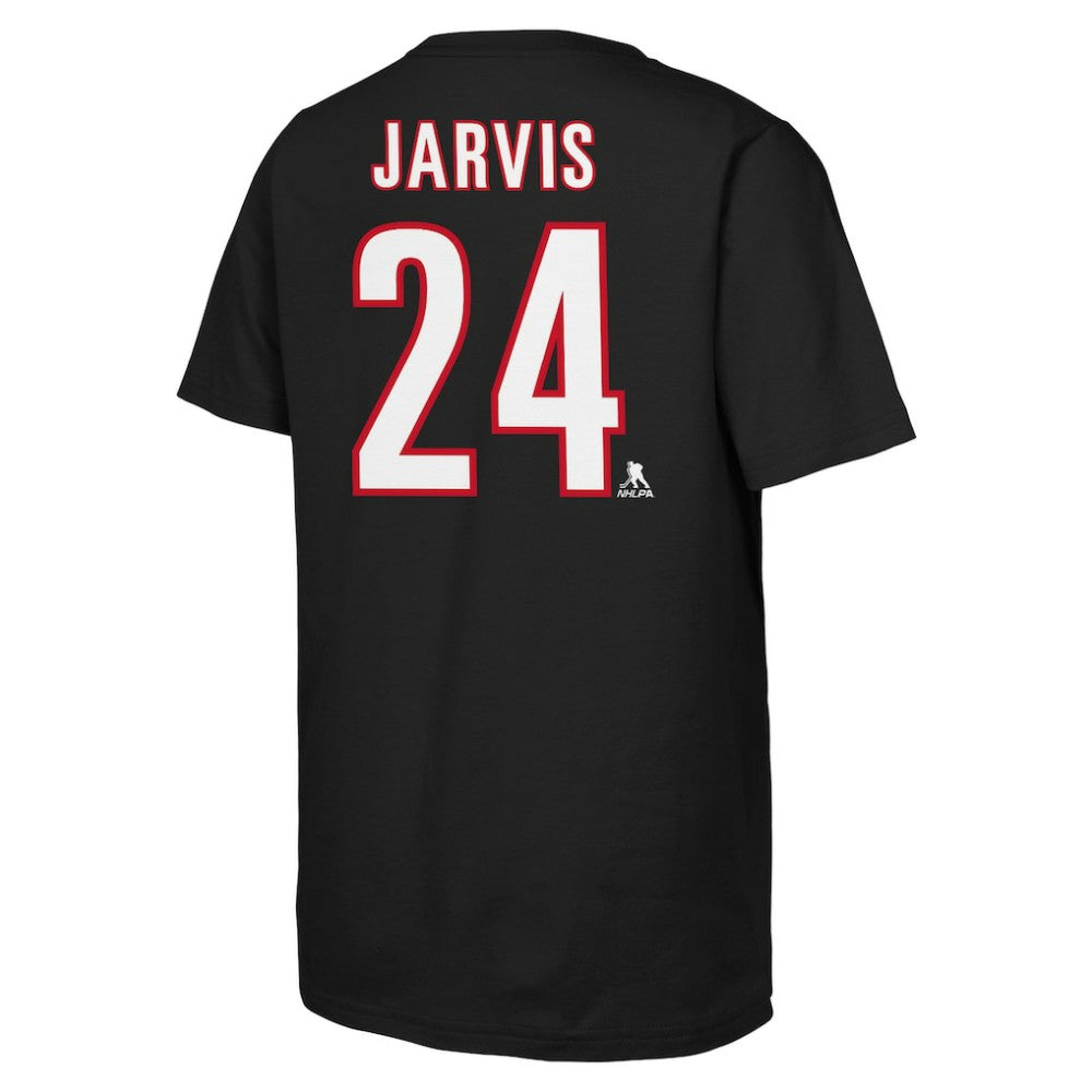 Seth Jarvis Carolina Hurricanes Youth Player Name & Number T-Shirt - Black - NHL 201691932