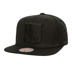 New York Rangers Mitchell & Ness Soul Strike Pearl Tonal Snapback Hat - Black - NHL 201692979