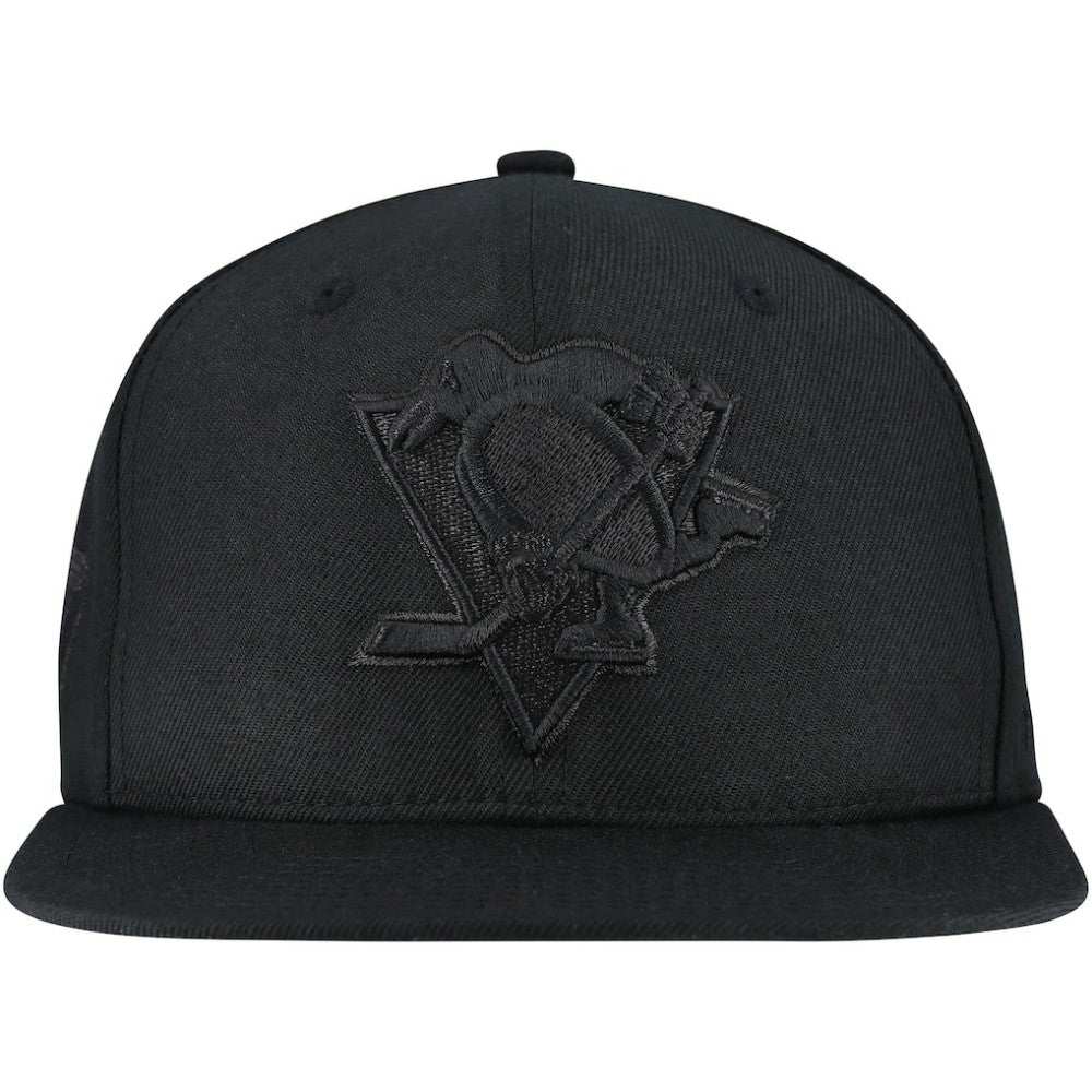 Pittsburgh Penguins Mitchell & Ness Soul Strike Pearl Tonal Snapback Hat - Black - NHL 201692981