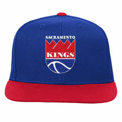 Sacramento Kings Youth Team Logo Two-Tone Flatbrim Snapback Hat Blue/Red
