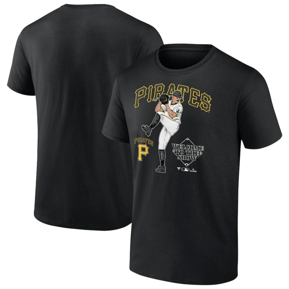 Paul Skenes Pittsburgh Pirates Welcome To The Show T-Shirt - Black - MLB Lifestyle