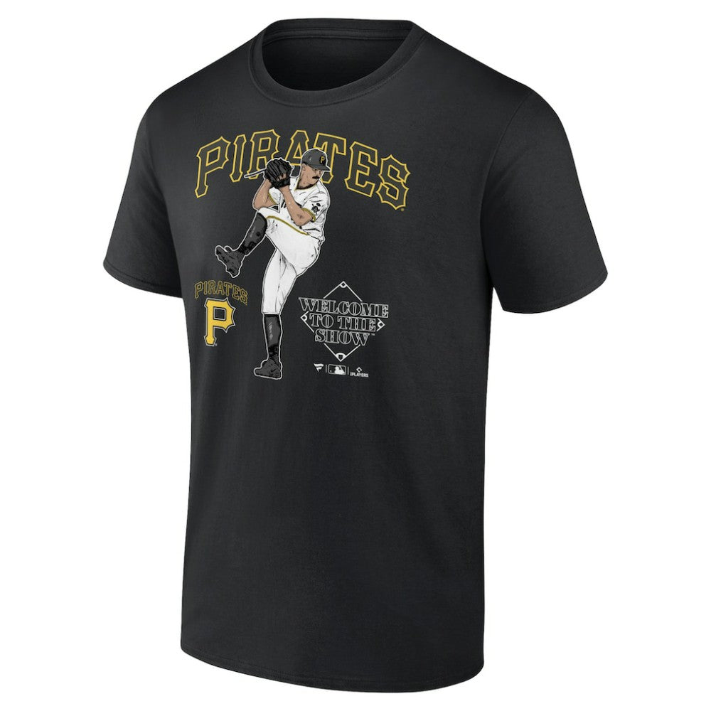 Paul Skenes Pittsburgh Pirates Welcome To The Show T-Shirt - Black - MLB Lifestyle