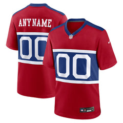 Nike New York Giants Alternate Game Custom Jersey Century Red