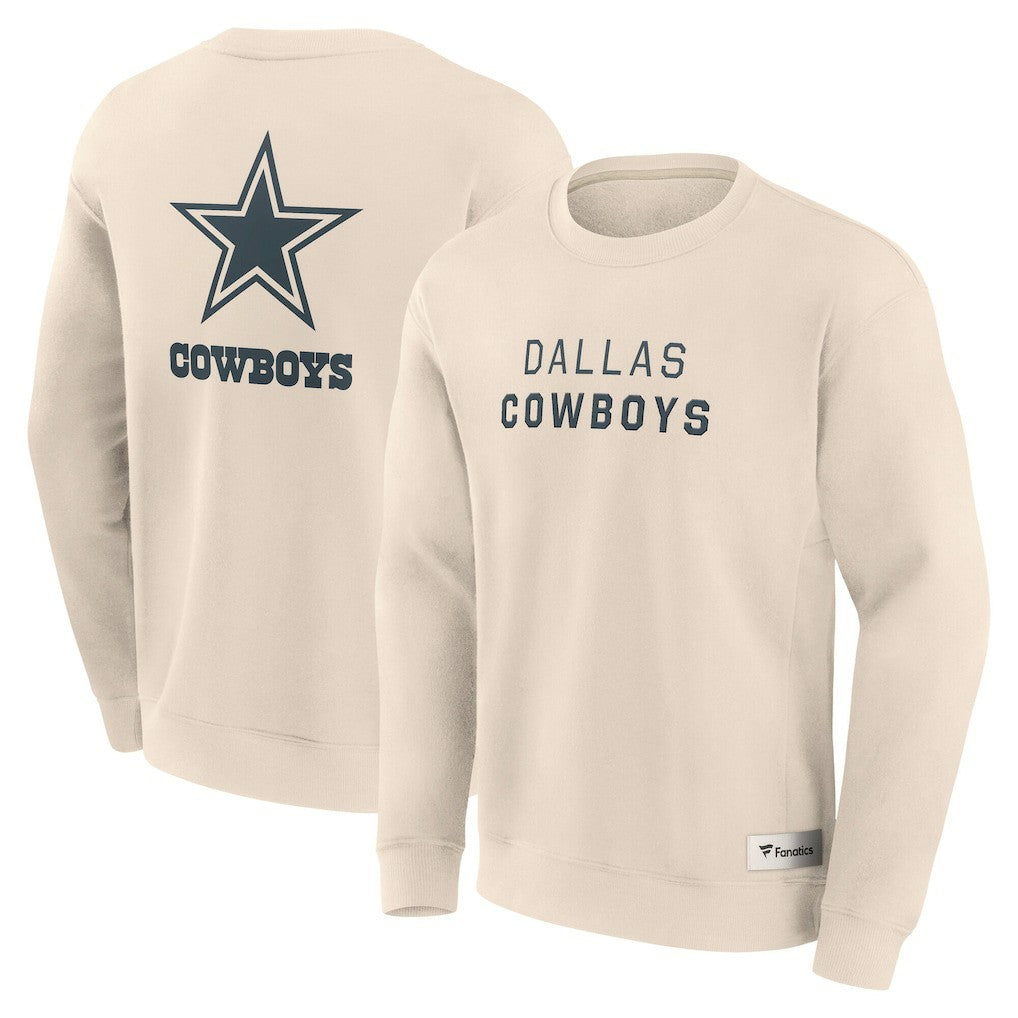 Fanatics Dallas Cowboys Elements Future Ground Lettering Pullover Sweatshirt Cream