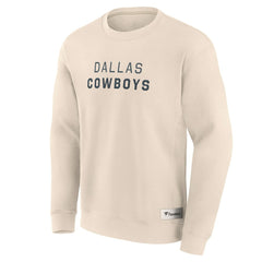 Fanatics Dallas Cowboys Elements Future Ground Lettering Pullover Sweatshirt Cream