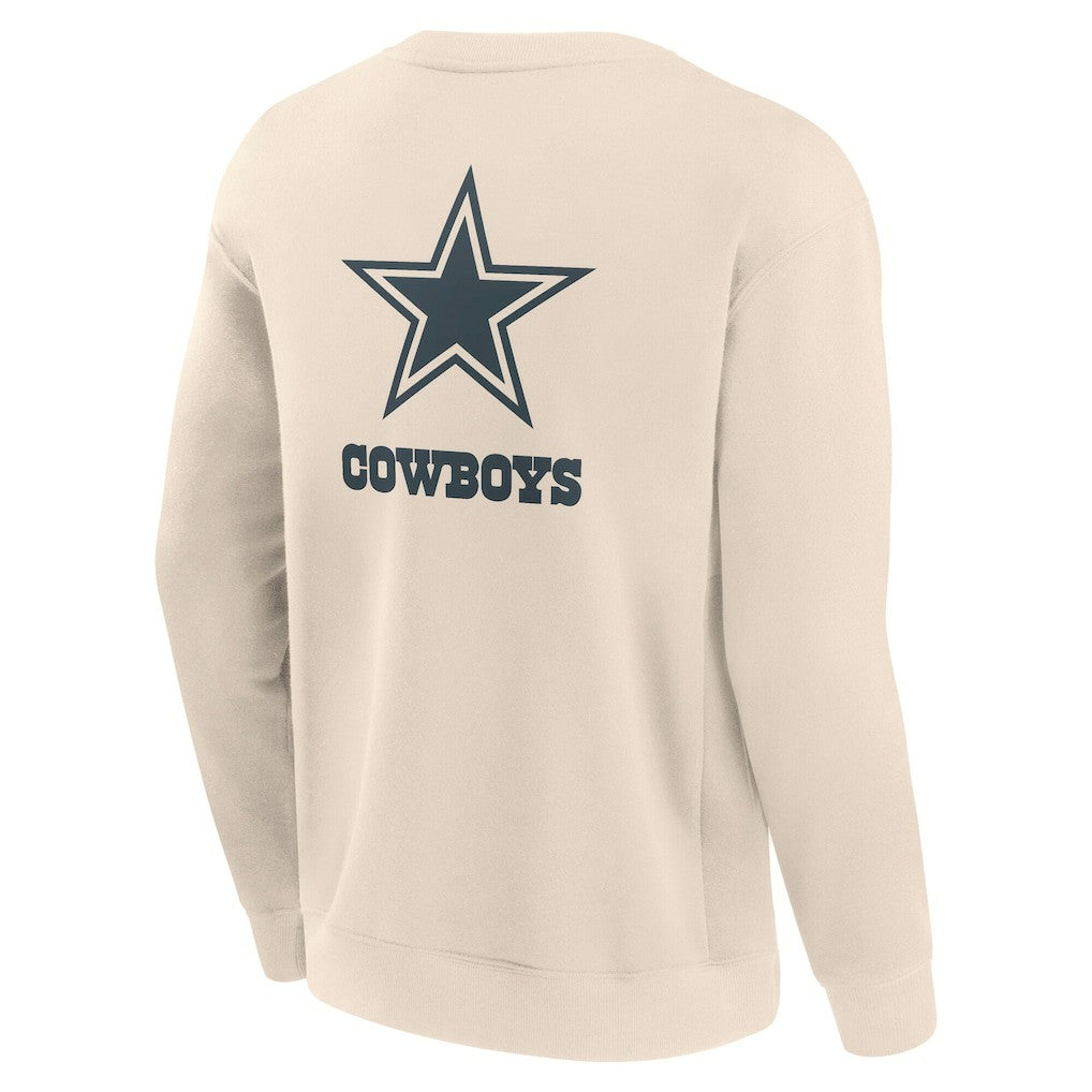Fanatics Dallas Cowboys Elements Future Ground Lettering Pullover Sweatshirt Cream