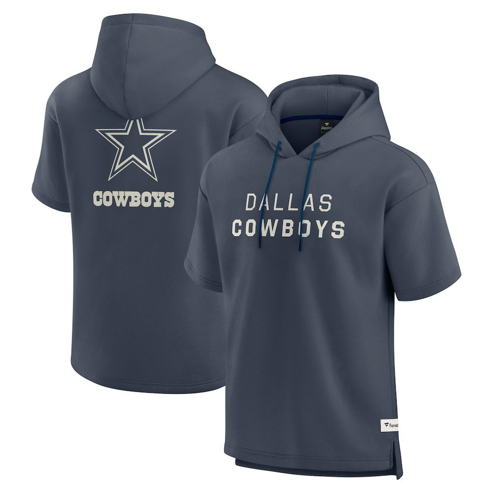 Fanatics Dallas Cowboys Elements Future Ground Lettering Short Sleeve Pullover Hoodie Navy