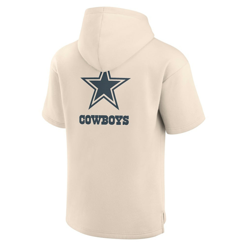 Fanatics Dallas Cowboys Elements Future Ground Lettering Short Sleeve Pullover Hoodie Cream