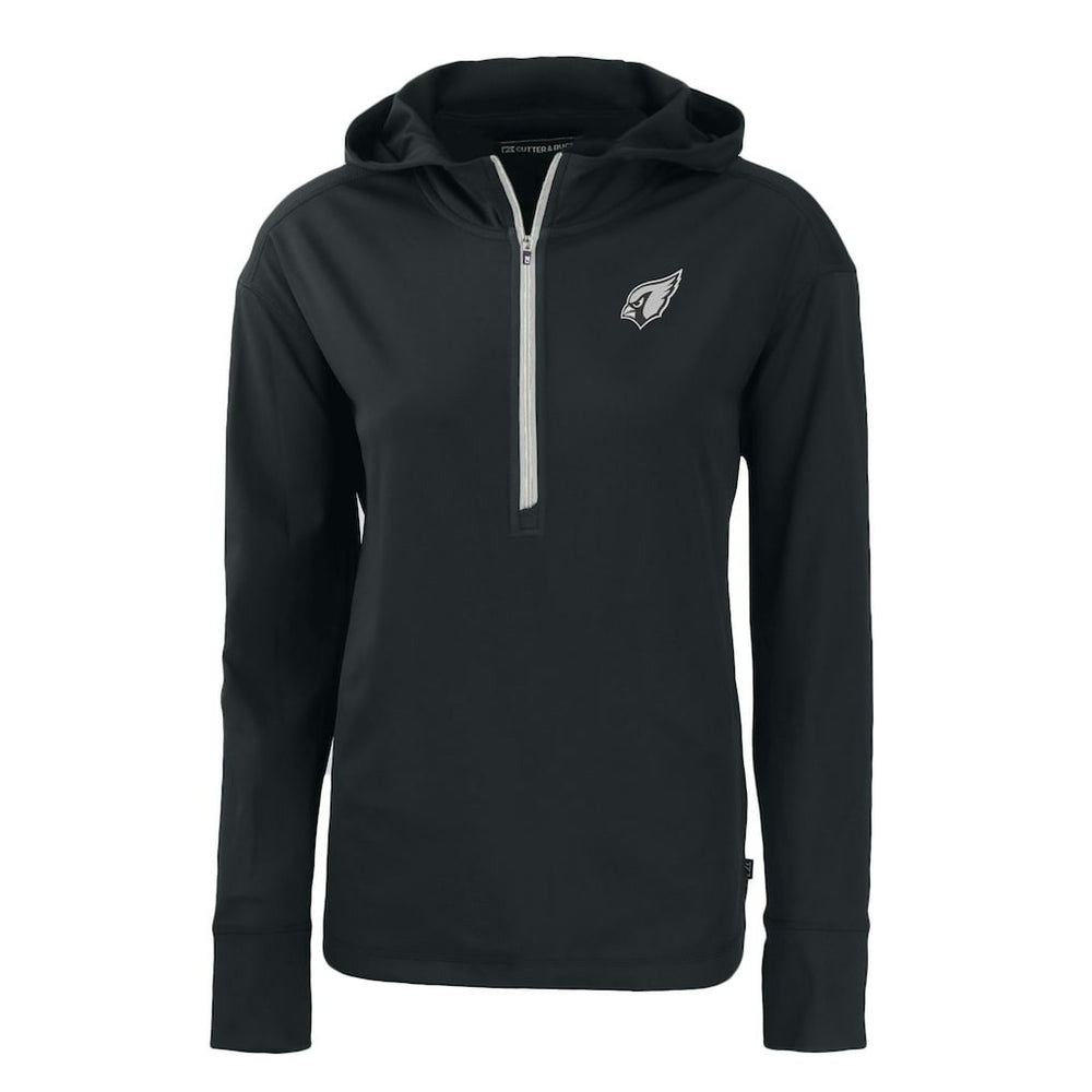 Arizona Cardinals Cutter & Buck Women's Daybreak Eco Recycled Half-Zip Hoodie Black