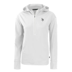 Minnesota Vikings Cutter & Buck Women's Daybreak Eco Recycled Half-Zip Hoodie White