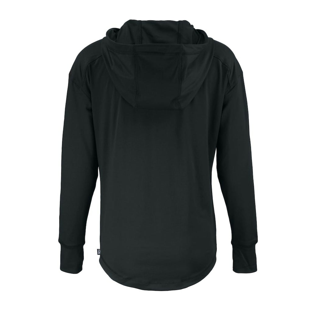 Green Bay Packers Cutter & Buck Women's Daybreak Eco Recycled Half-Zip Hoodie Black