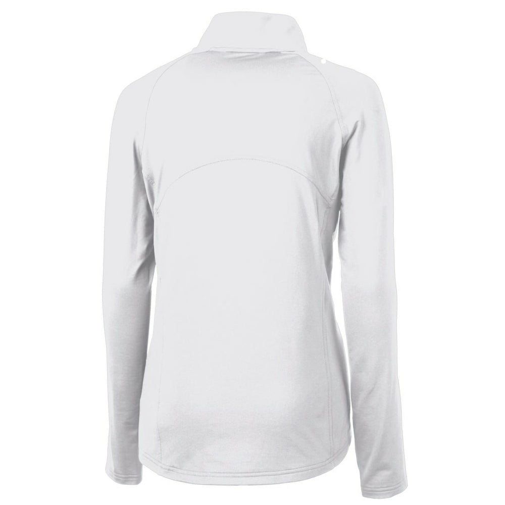 Jacksonville Jaguars Cutter & Buck Women's Adapt Eco Knit Stretch Recycled Raglan Half-Zip Top White
