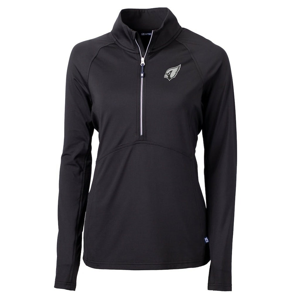 Arizona Cardinals Cutter & Buck Women's Adapt Eco Knit Stretch Recycled Half-Zip Pullover Top Black