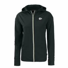 Kansas City Chiefs Cutter & Buck Women's Daybreak Eco Recycled Full-Zip Hoodie Black