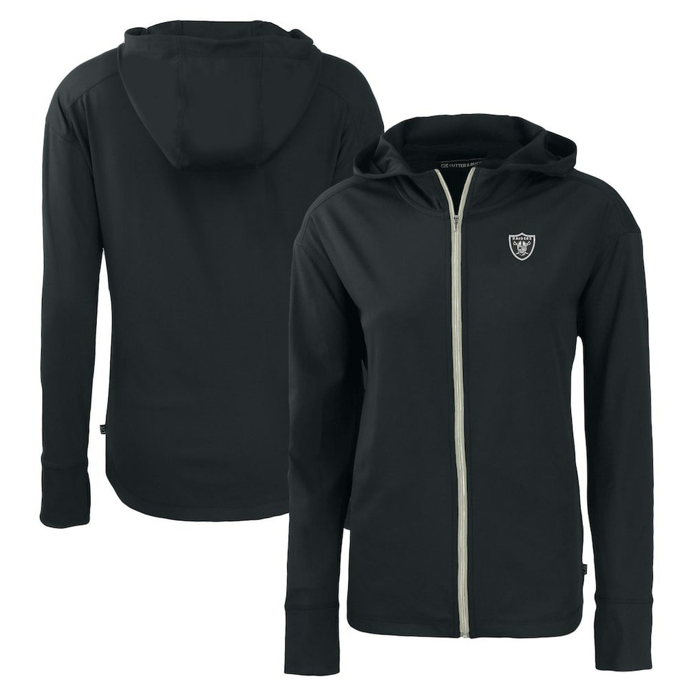 Las Vegas Raiders Cutter & Buck Women's Daybreak Eco Recycled Full-Zip Hoodie Black