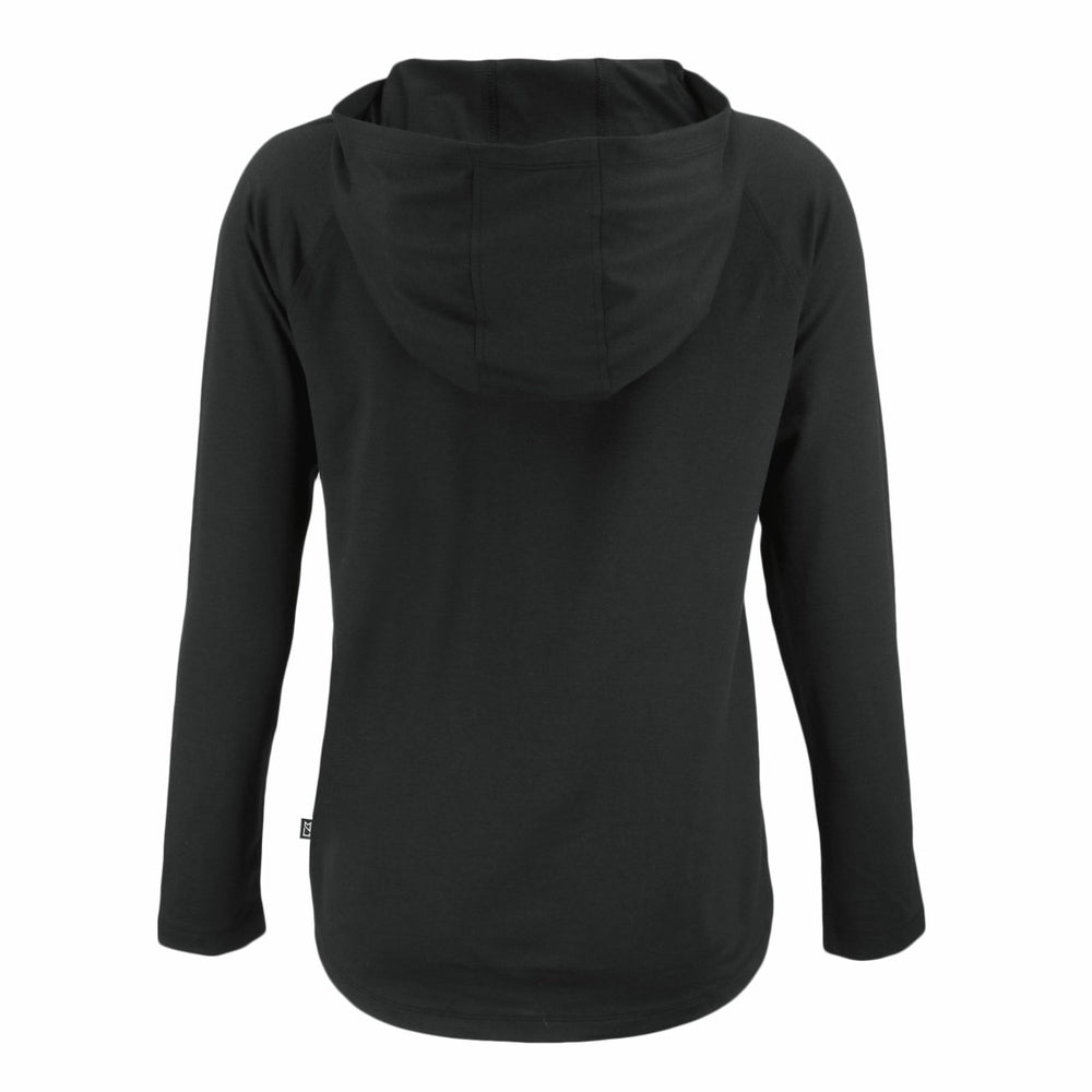 Denver Broncos Cutter & Buck Women's Coastline Epic Comfort Eco Recycled Long Sleeve Hoodie T-Shirt Black