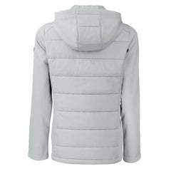 Las Vegas Raiders Cutter & Buck Women's Evoke Hybrid Eco Softshell Recycled Full-Zip Hoodie Jacket Gray