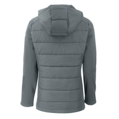 Buffalo Bills Cutter & Buck Women's Evoke Hybrid Eco Softshell Recycled Full-Zip Hoodie Jacket Dark Gray