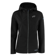 Buffalo Bills Cutter & Buck Women's Evoke Eco Softshell Recycled Full-Zip Hoodie Jacket Black