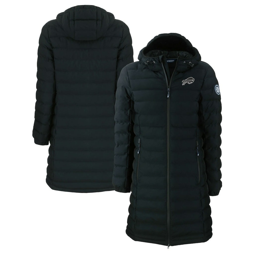 Buffalo Bills Cutter & Buck Women's Mission Ridge Repreve Eco Insulated Full-Zip Hoodie Long Puffer Jacket Black