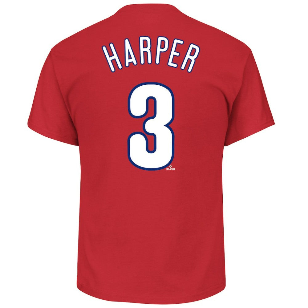 Bryce Harper Philadelphia Phillies Fanatics Big & Tall Name & Number T-Shirt - Red - Fanatics Lifestyle