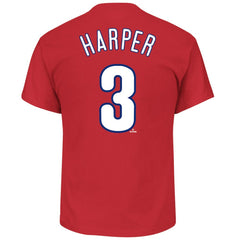 Bryce Harper Philadelphia Phillies Fanatics Big & Tall Name & Number T-Shirt - Red - Fanatics Lifestyle