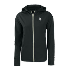 Minnesota Vikings Cutter & Buck Women's Daybreak Eco Recycled Full-Zip Hoodie Black