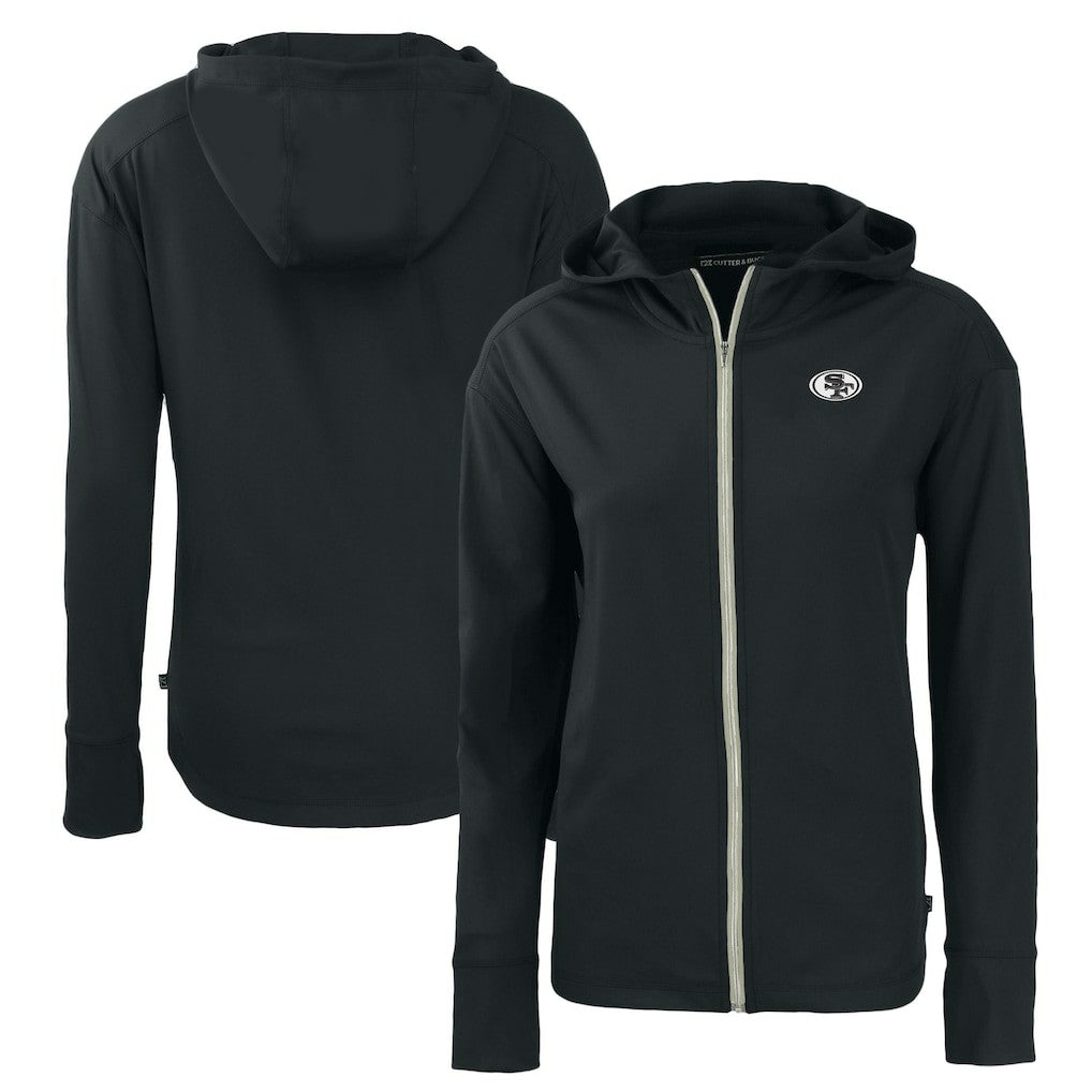 San Francisco 49ers Cutter & Buck Women's Daybreak Eco Recycled Full-Zip Hoodie Black