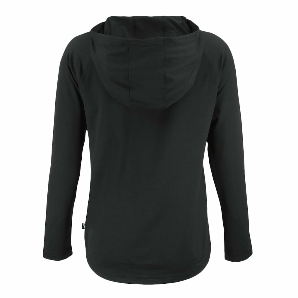 Pittsburgh Steelers Cutter & Buck Women's Coastline Epic Comfort Eco Recycled Long Sleeve Hoodie T-Shirt Black